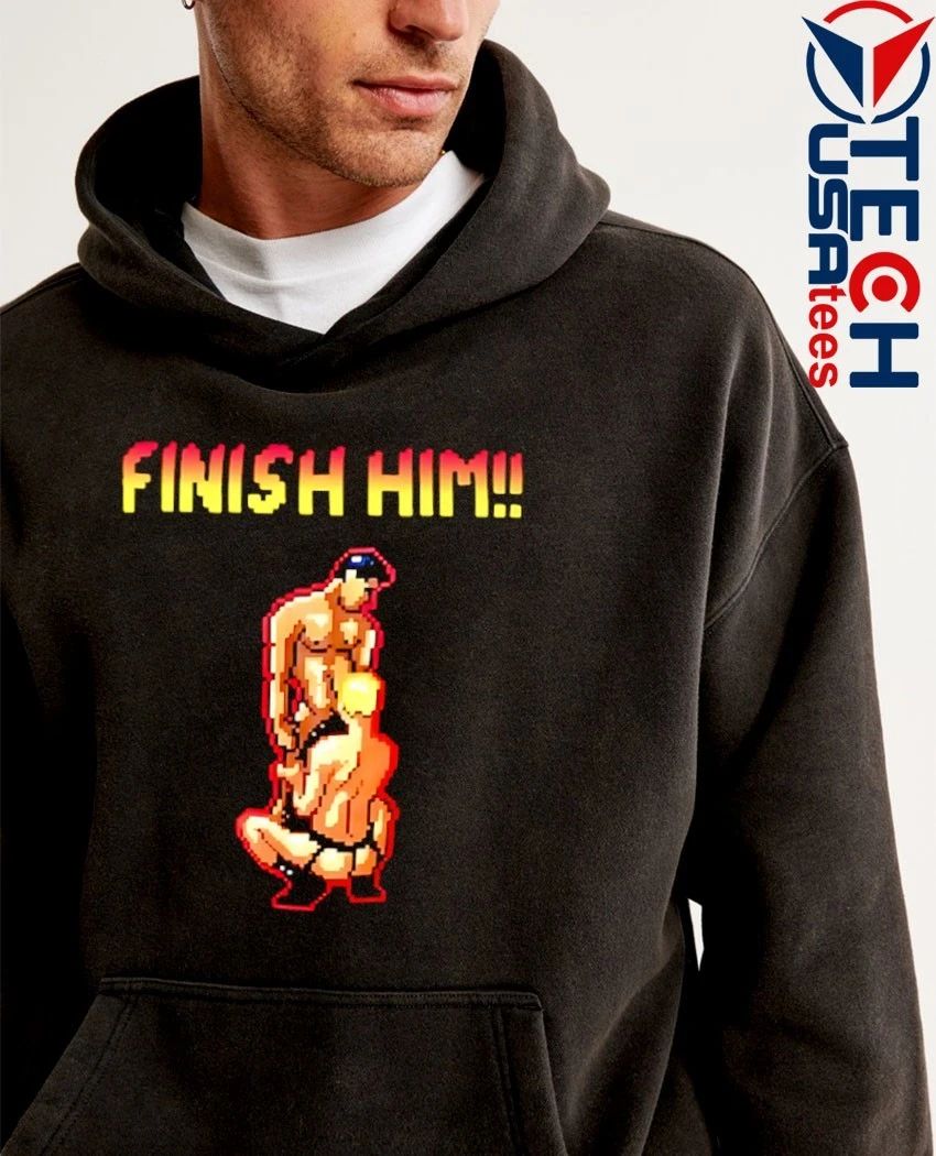 Finish Him Gay Game 8 Bit shirt