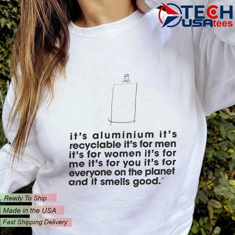 It’s aluminium it’s recyclable it’s for men shirt