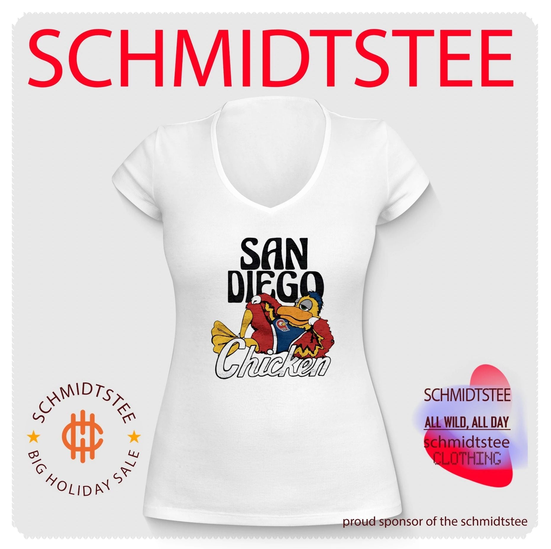 San Diego Padres Chicken Mascot cartoon shirt