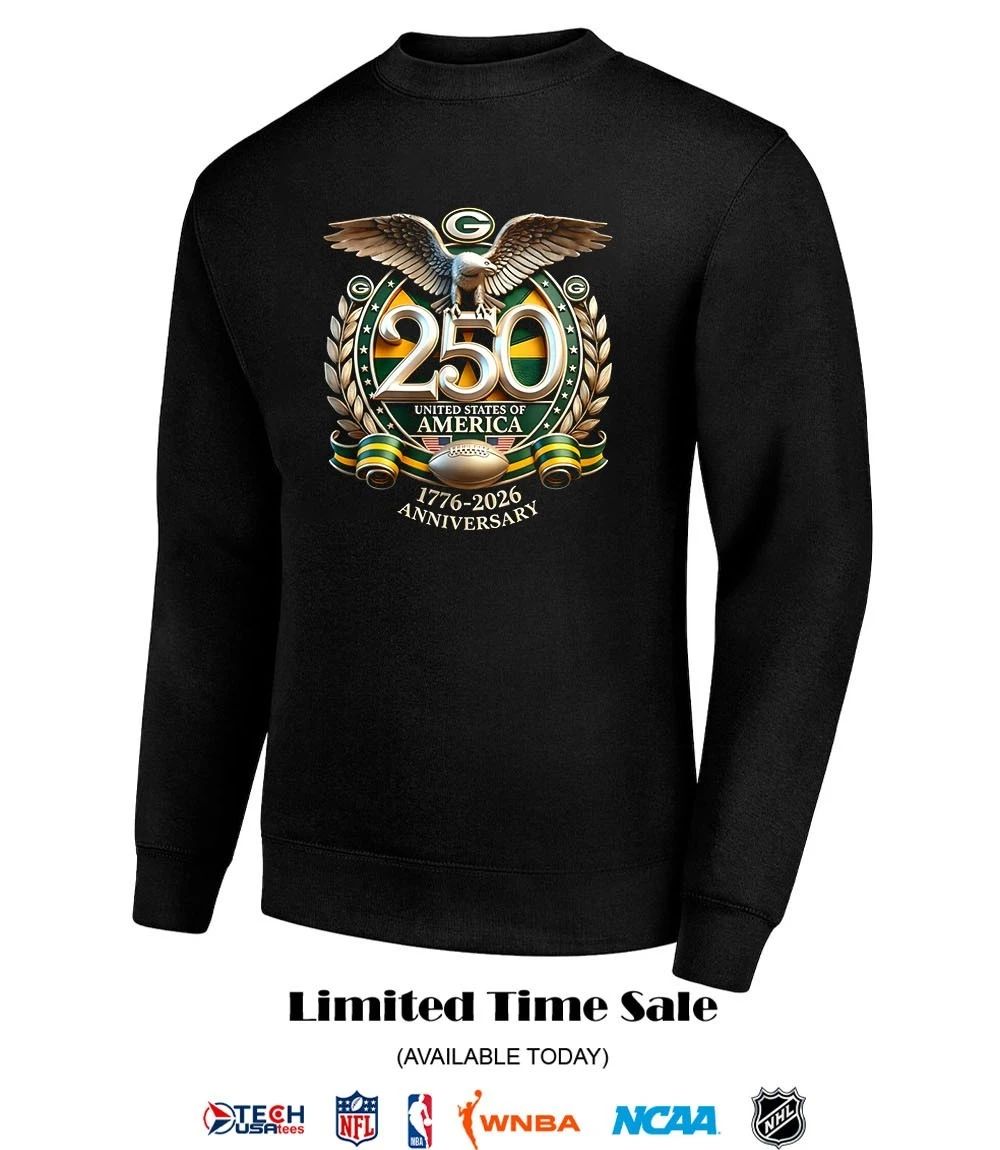 Green Bay Packers 250 years of Freedom 1776-2026 United States of America logo shirt