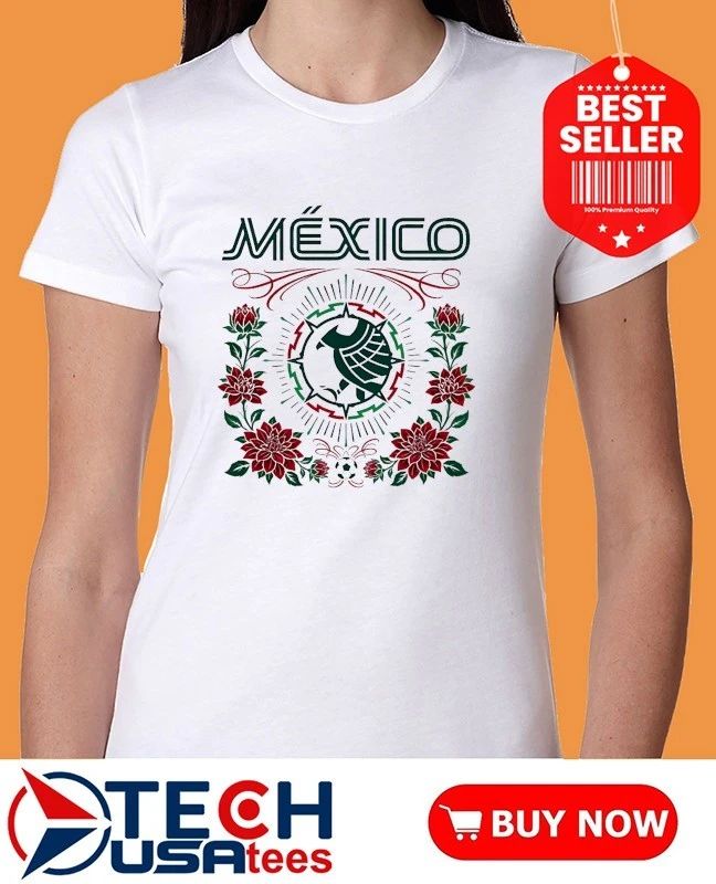 Mexico National Football Team flowers logo shirt