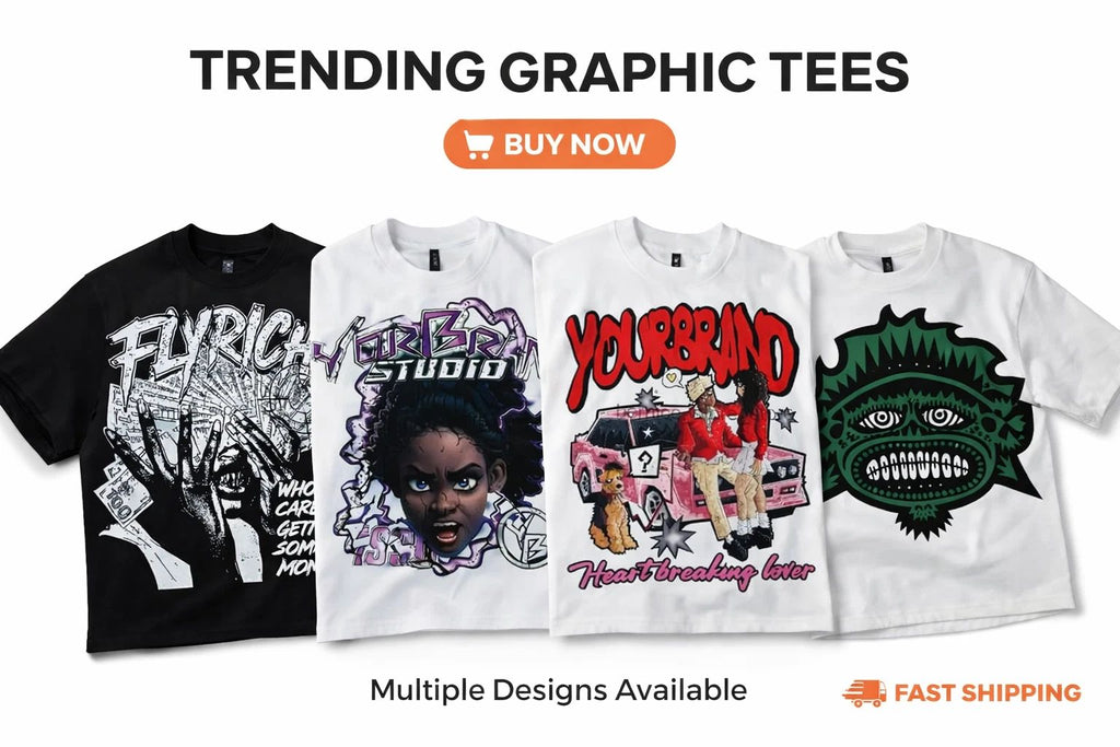 Cartoon Graphic Oversized T-Shirt Hip Hop Streetwear Tee