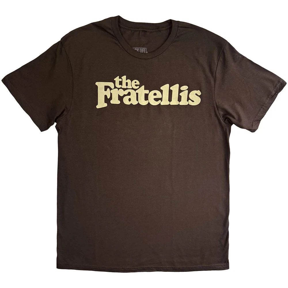 The Fratellis T-Shirt: Classic Logo (Brown) OFFICIAL NEW