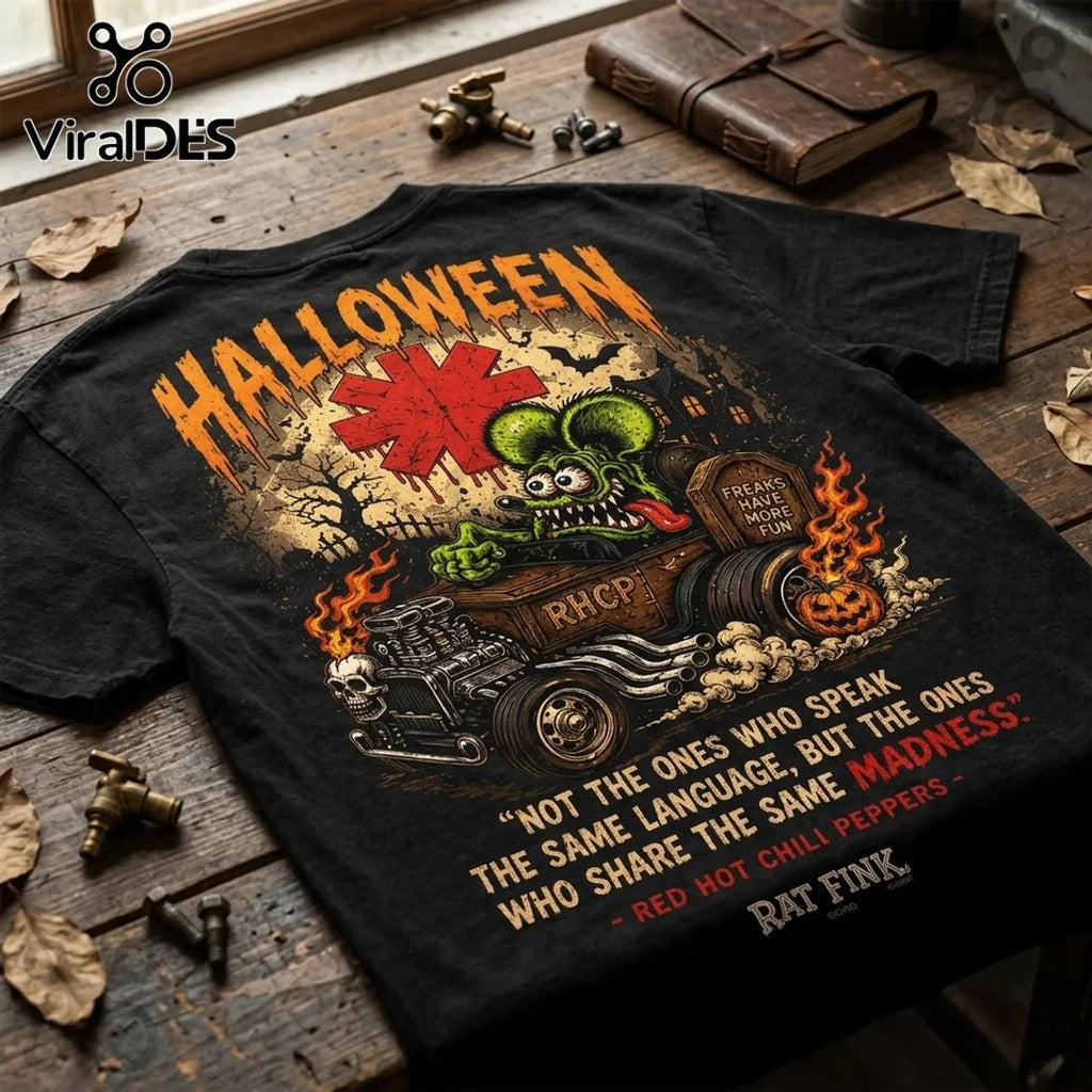 Red Hot Chili Peppers x Rat Fink Halloween Mascot T-Shirt