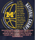 Michigan Wolverines 2026 NCAA Division I Men’s Basketball National Champs players name logo shirt