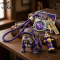 Omega Psi Phi Bulldog Mascot Purple Keychain