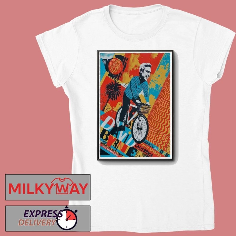 David Byrne Poster Apr14 2026 Santa Barbara Tour shirt