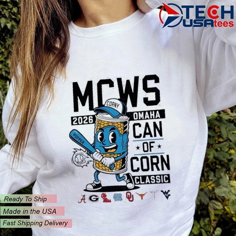 2026 Men’s College World Series 8 Team Can Of Corn shirt
