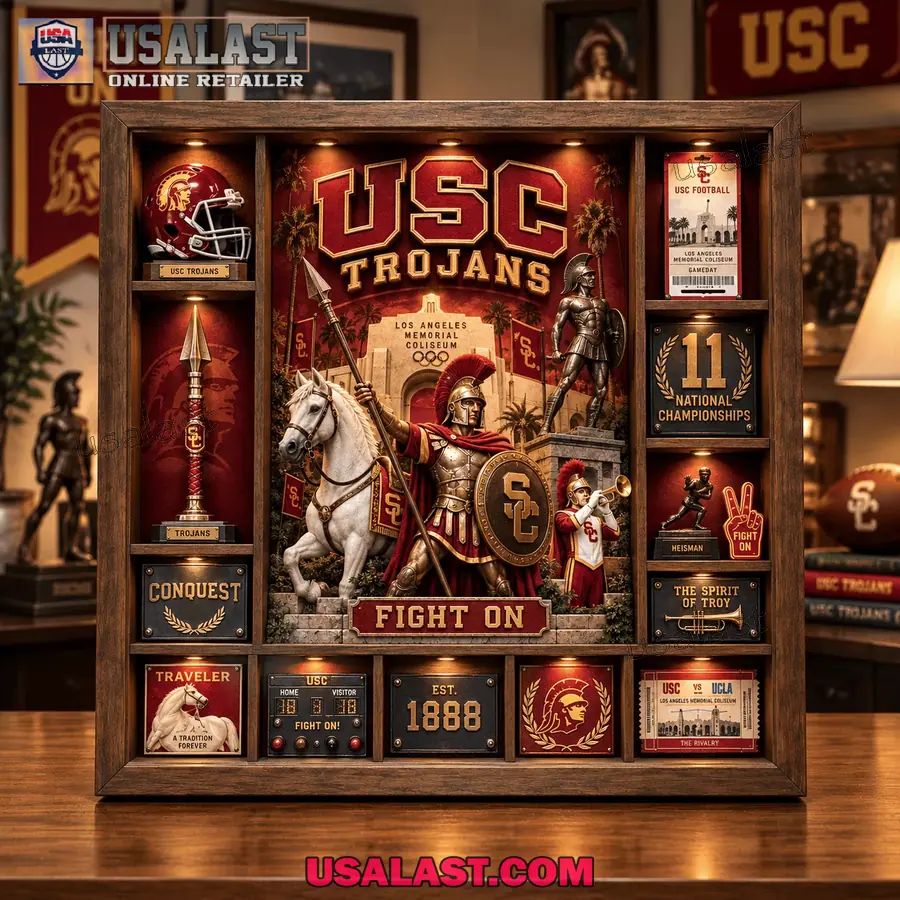 USC Trojans Custom Frame Light Box