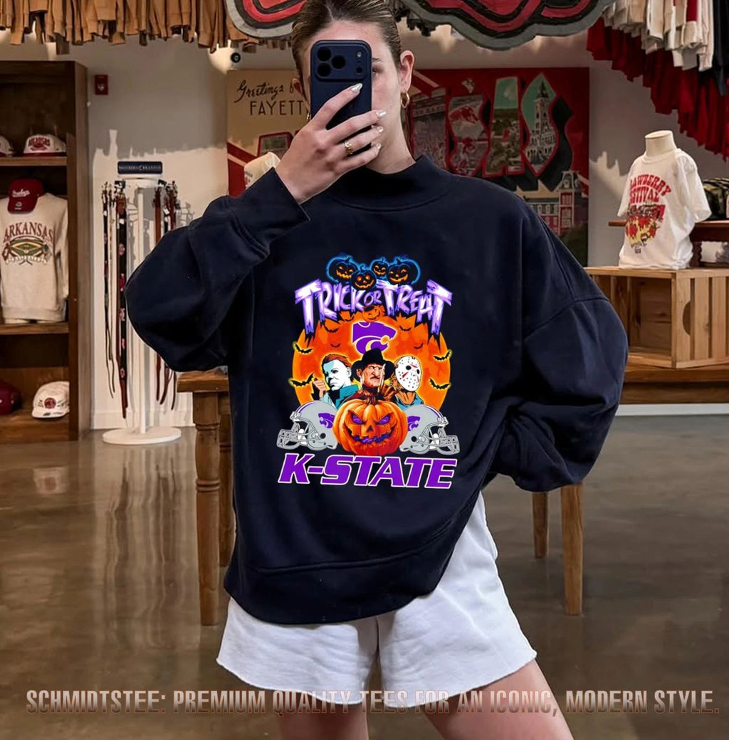 Kansas State Wildcats x Horror Characters Trick Or Treat Halloween 2026 shirt