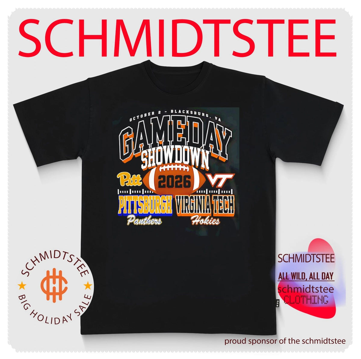 Virginia Tech Hokies vs Pitt Panthers 2026 Game Day Showdown shirt