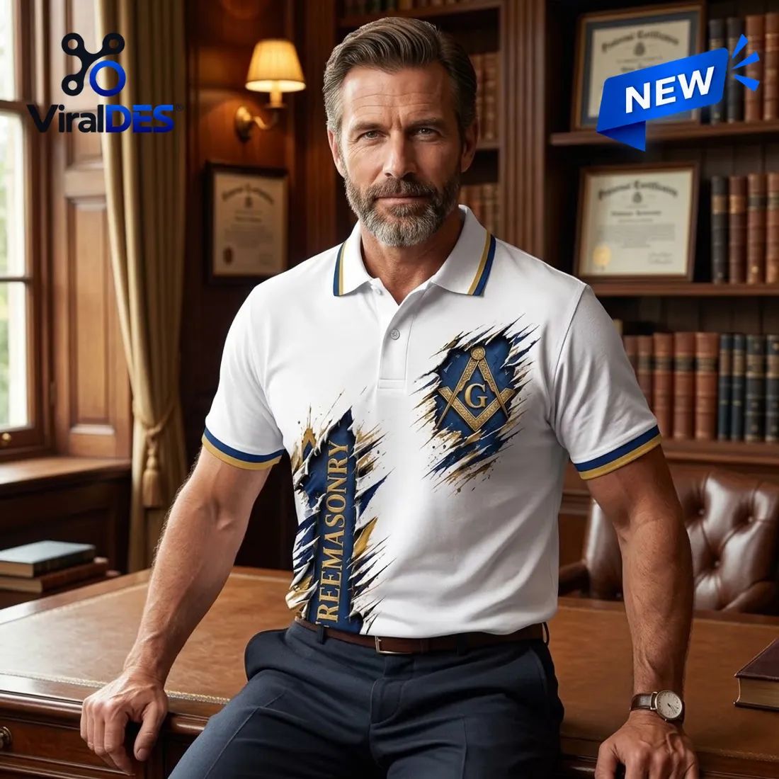 Freemasonry Square and Compasses Polo Shirt