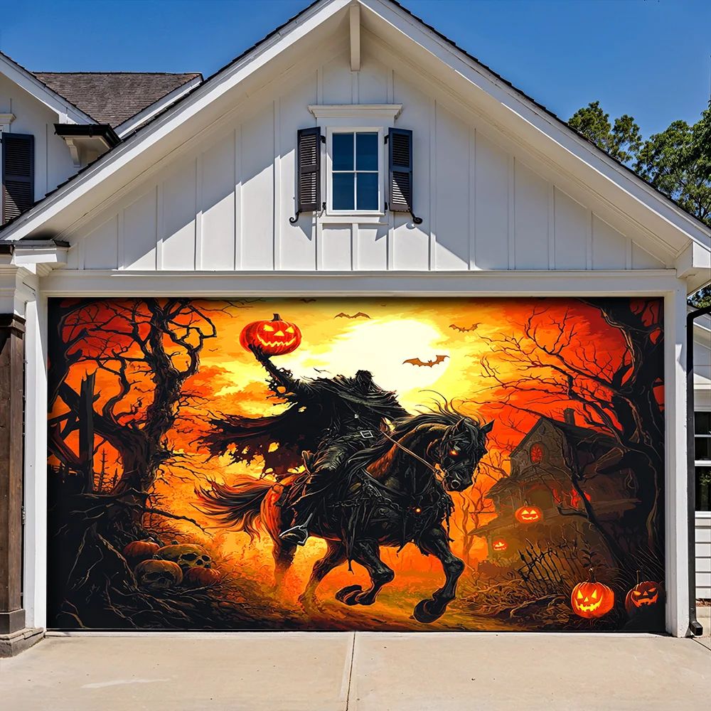 Headless Horseman’s Halloween Garage Door Banner