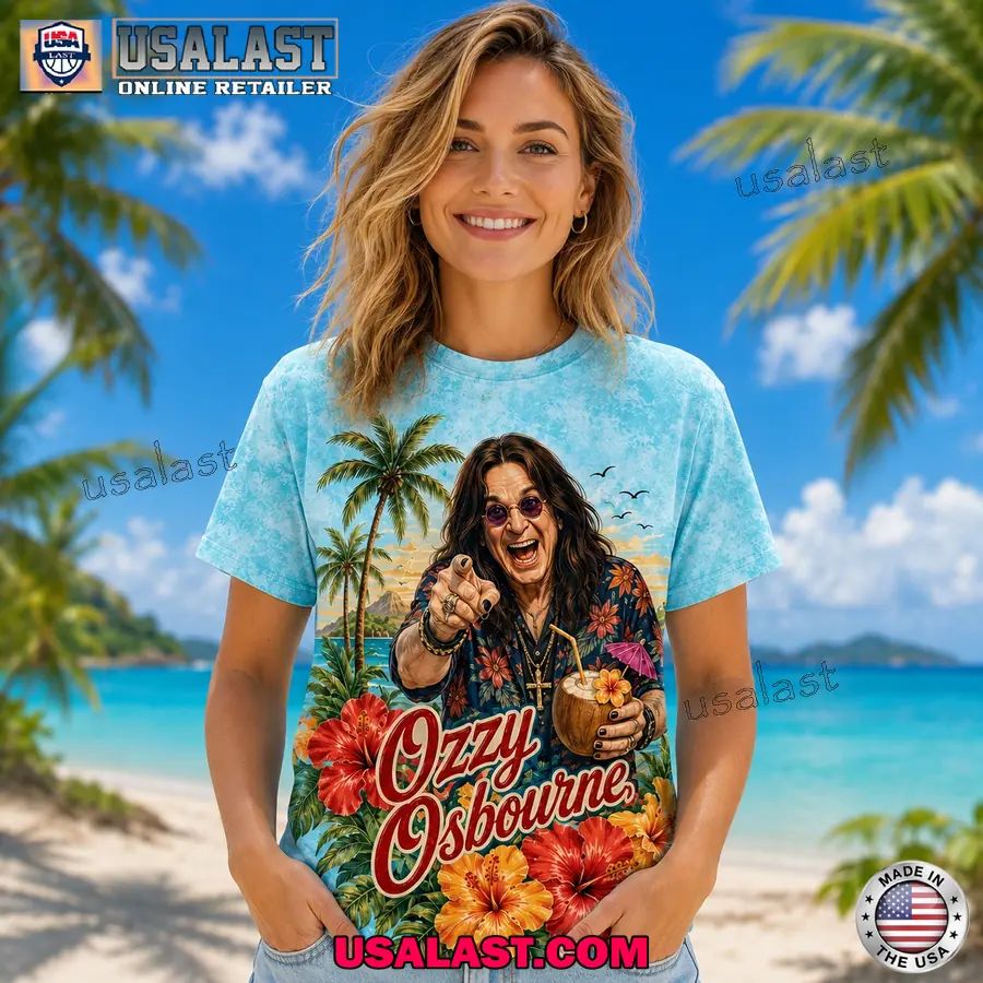 Ozzy Osbourne Sea Salt Tropical Vibes 3D T-Shirt