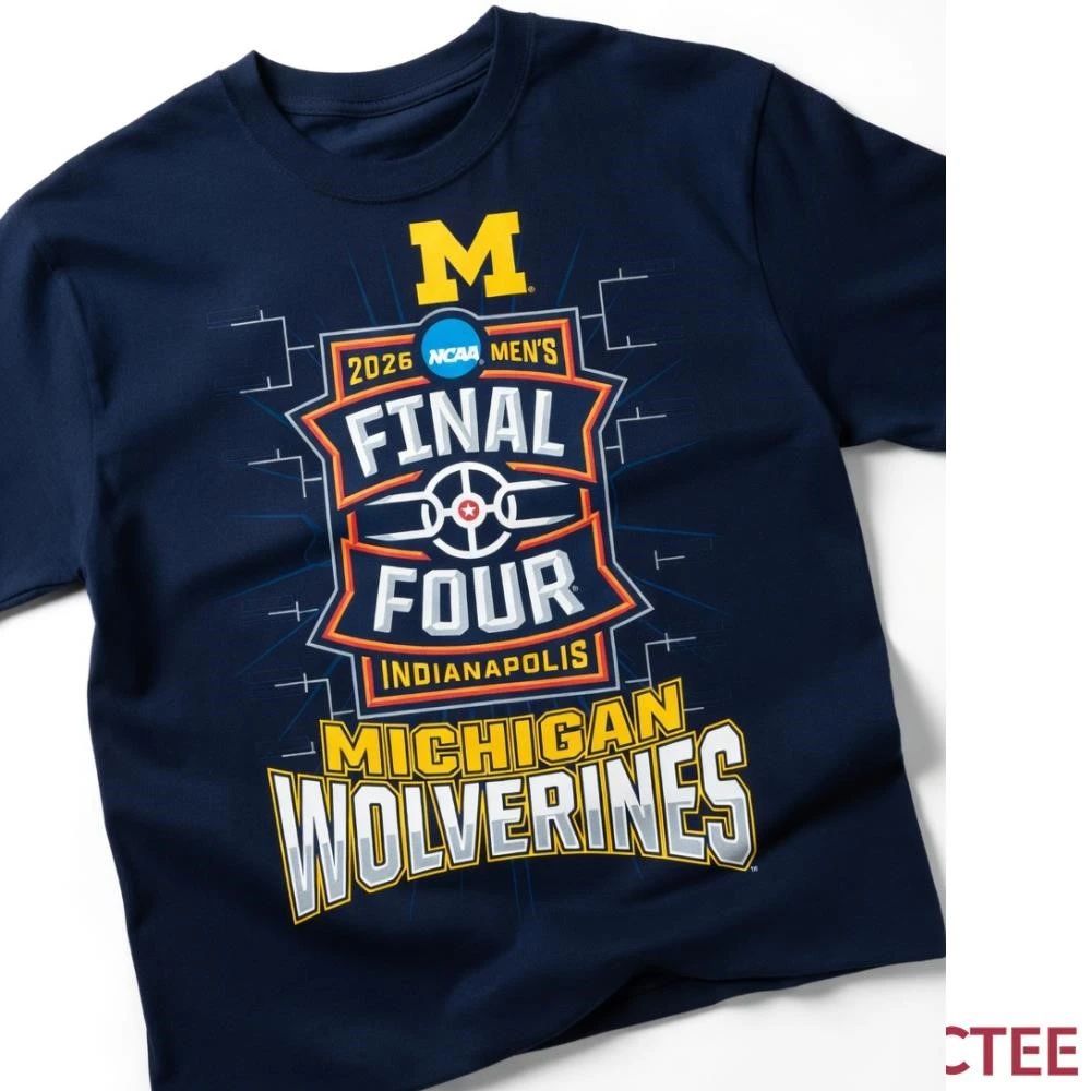 NKCtees 2026 NCAA Tournament Final Four Michigan Wolverines men’s basketball shirt