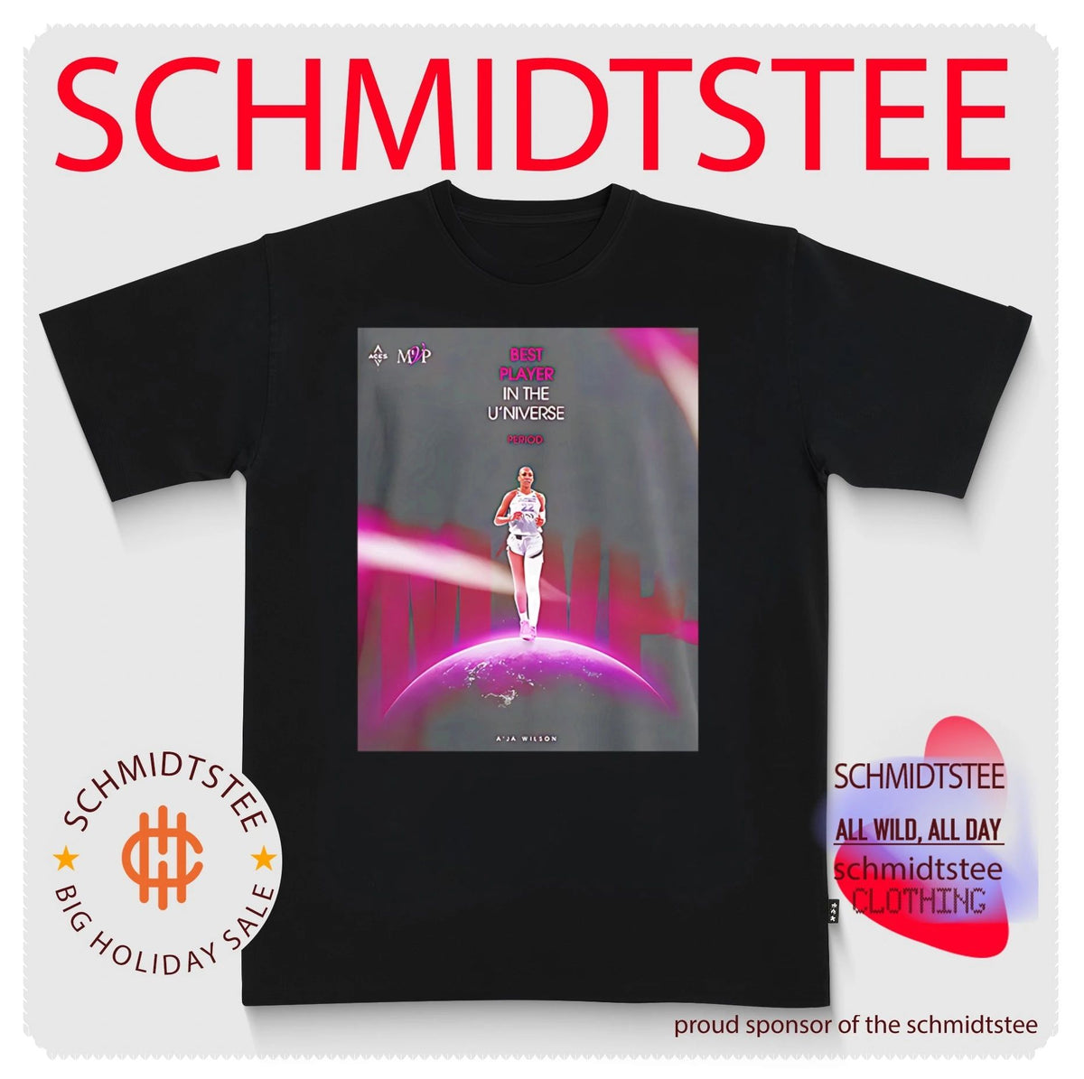 A’Ja Wilson Best Player In The Universe 2026 Las Vegas Aces poster shirt
