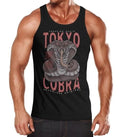 Men's Tank Top Japan Cobra Print Motif Tokyo Font Fashion Street Style