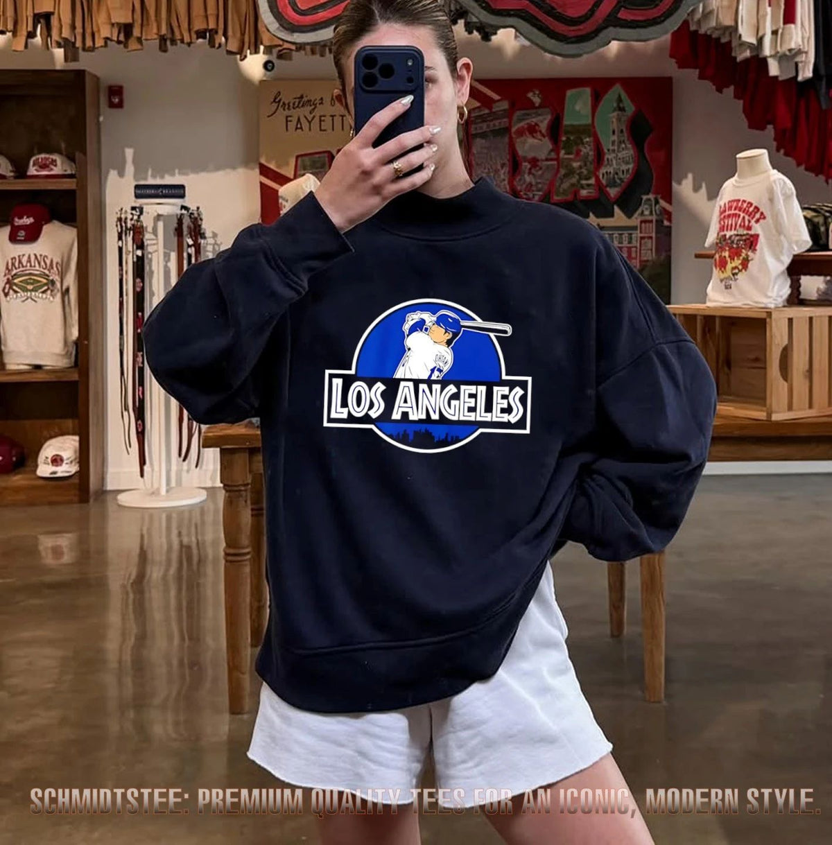 Shohei Ohtani Los Angeles Dodgers Dinosaurs skyline shirt