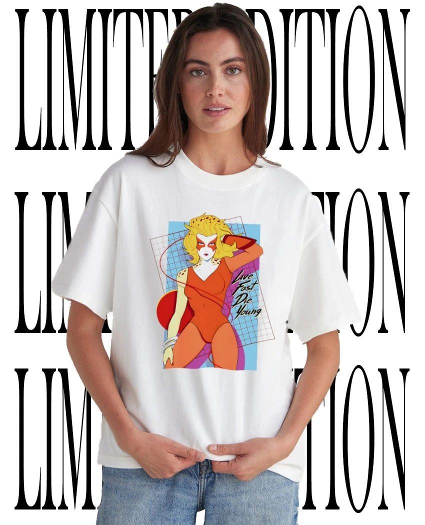 Cheetara Live Fast Die Young 80S Retro Synthwave Grid Shirt