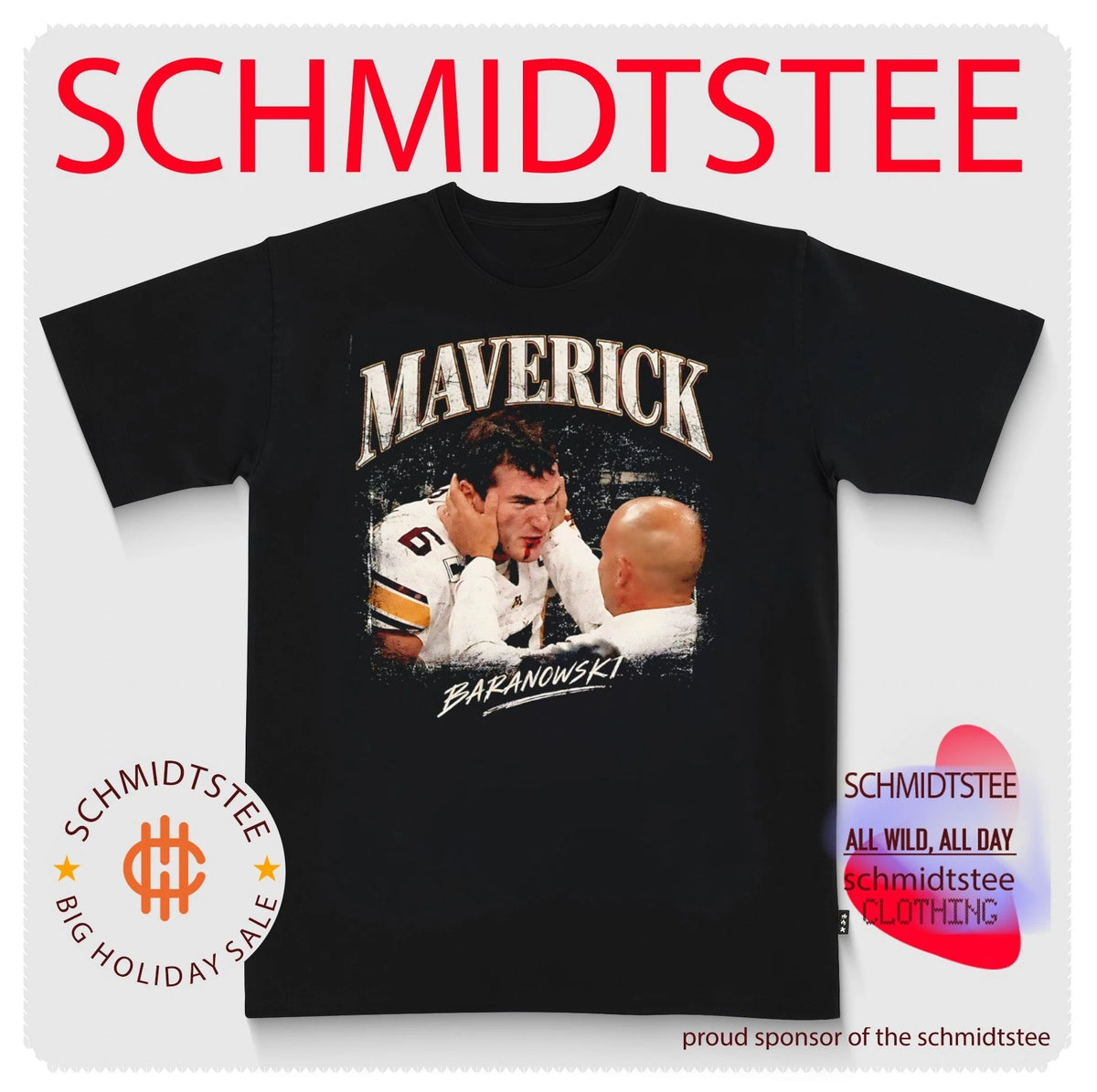 Maverick Baranowski and coach Minnesota Golden Gophers bleed graphic shirt