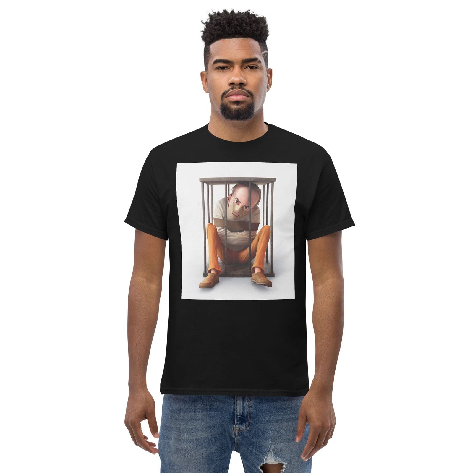 locked up and silenced  man trendy great quality graphic Men's classic tee