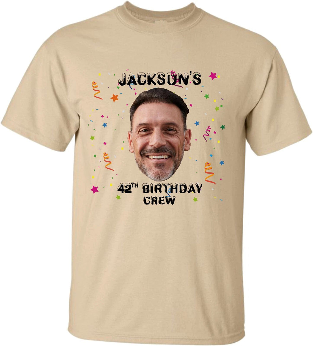 Personalized Photo Birthday Party T-Shirt, Funny Birthday Shirt, Custom Face Tee