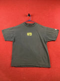 Rusty T Shirt Mens XL Surf Graphic Floral Logo Back Print Black Tee