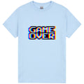 Game Over Gaming Funny Gamer Retro Light Blue Mens T Shirt Tee Top
