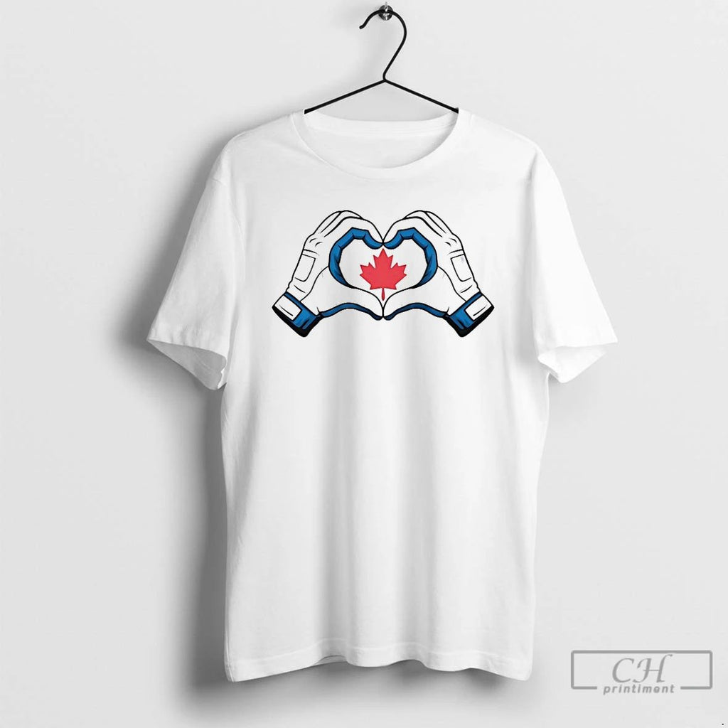 Classic Vladdy Wearing Canada Heart Hands T Shirts