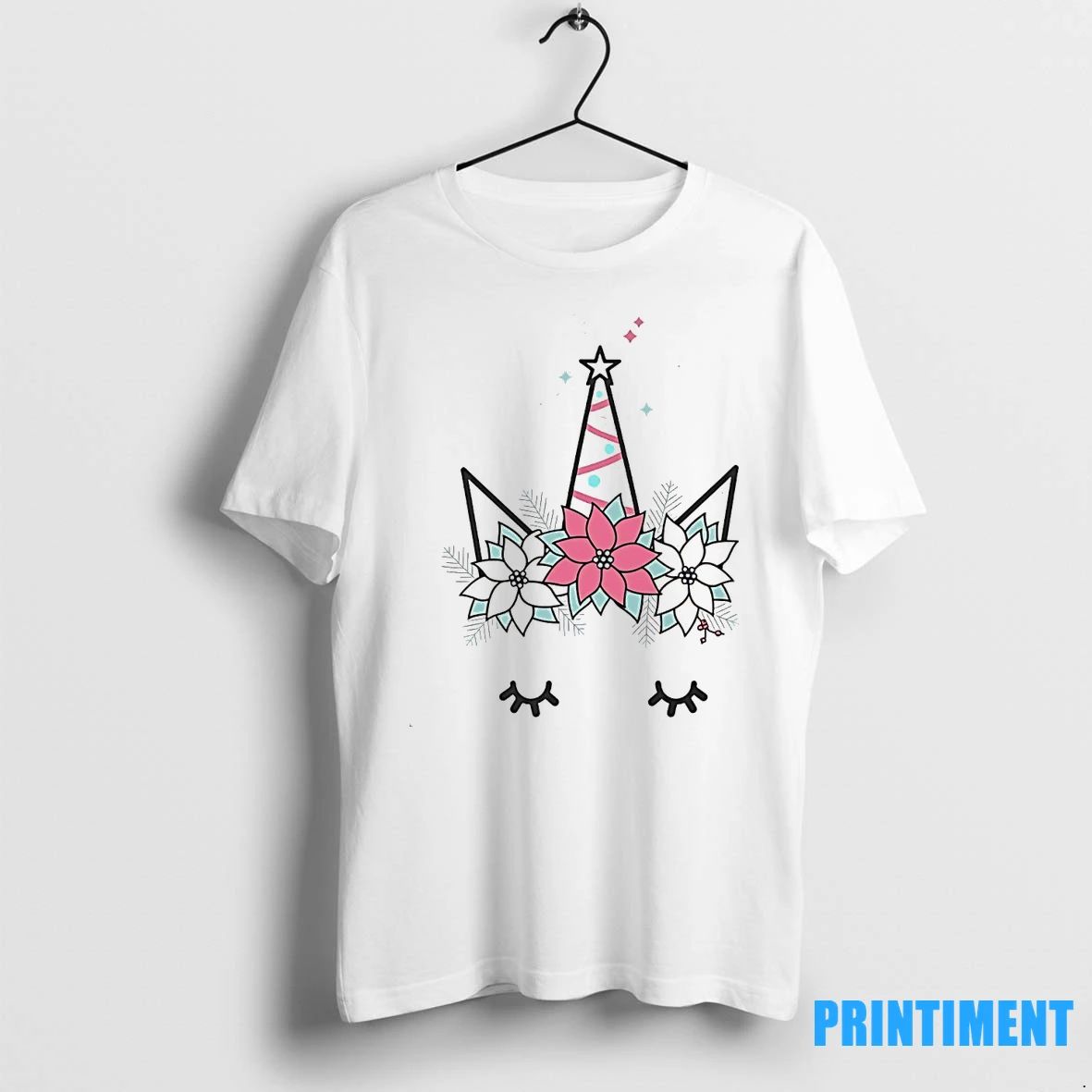 Minimalist Unicorn Floral Christmas Horn Tshirts Sweater