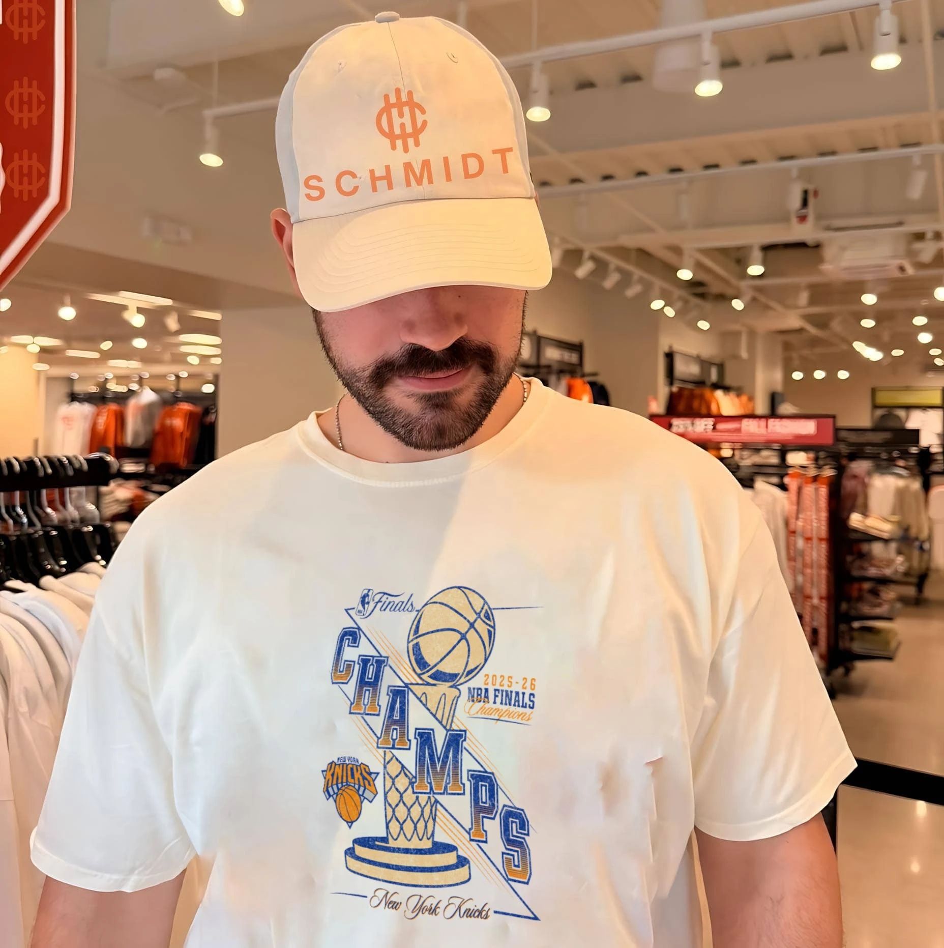 2025-26 Nba Finals Champs New York Knicks Trophy Sketch shirt