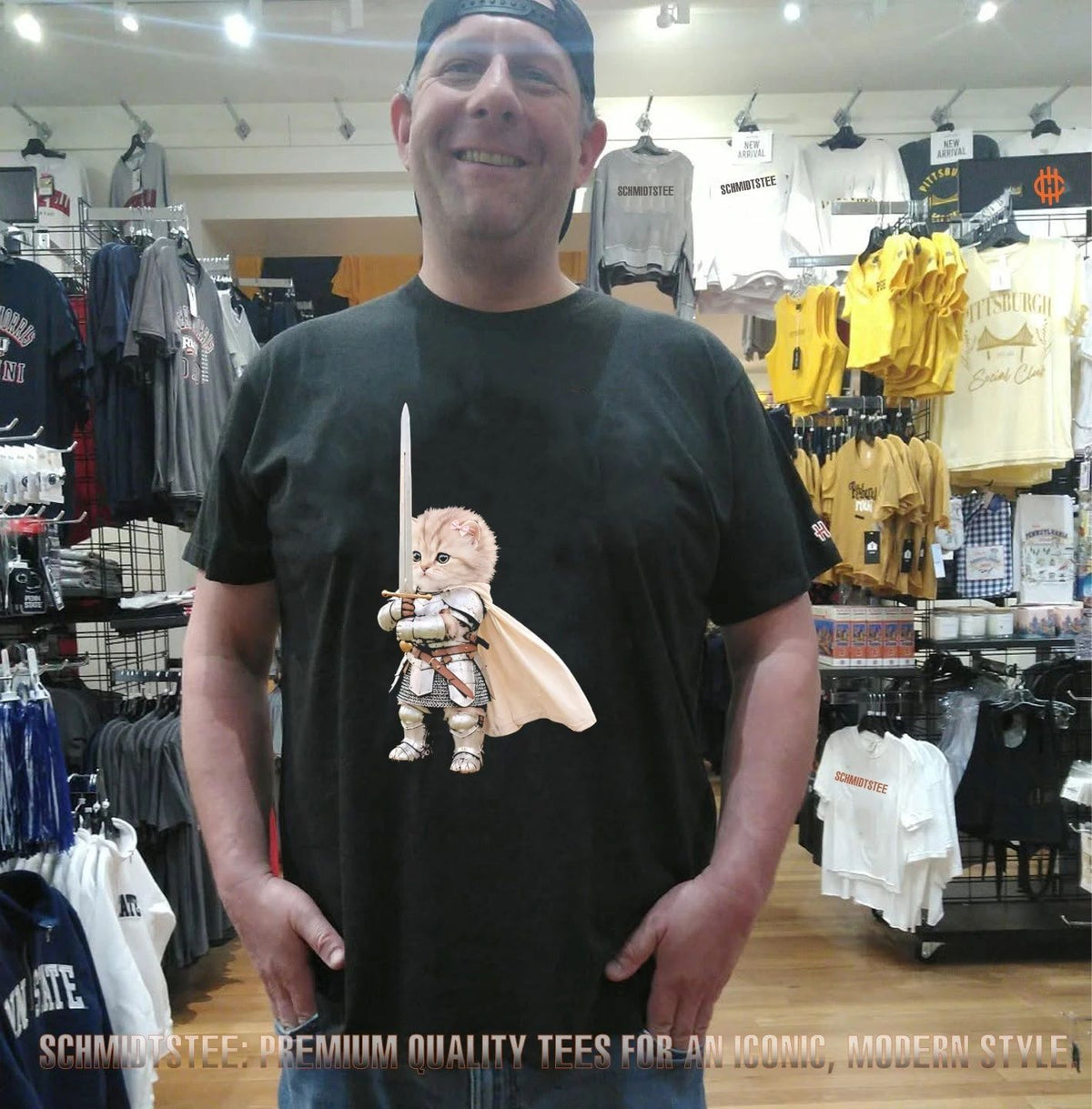 Medieval Cat Knight meme shirt