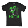 Mens Funny T Shirts Stay Positive Zombie Sarcastic Halloween Graphic Novelty Tee