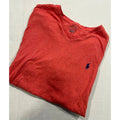 Ralph Lauren Polo Shirt Adult XL Coral V-Neck Short Sleeve Shirt Casual