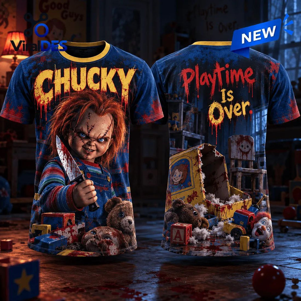 Chucky Playtime Is Over Horror Shirt