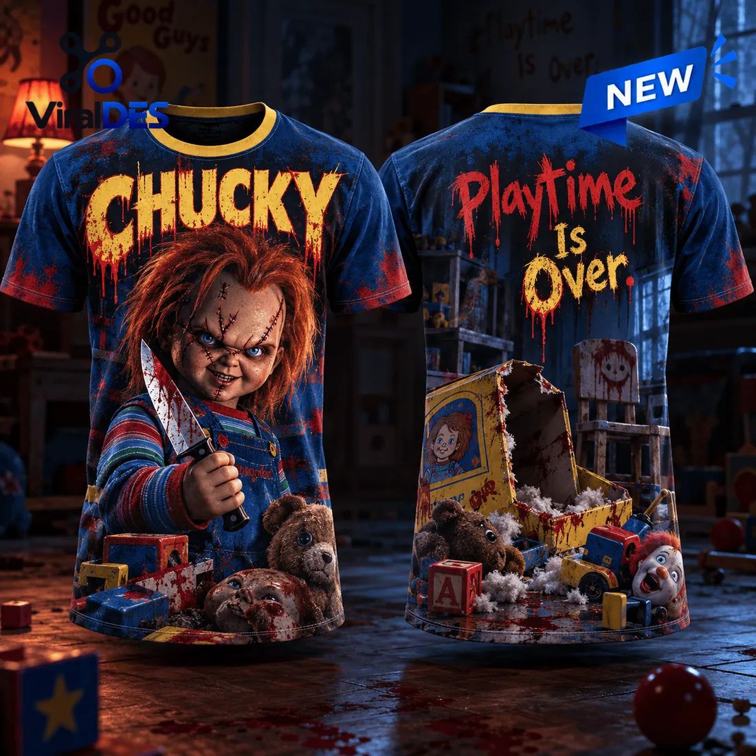 Chucky Playtime Is Over Horror Shirt
