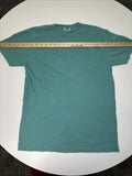 Comfort Colors Cotton T-Shirt Teal Crew Neck Casual Wear (Size Medium)