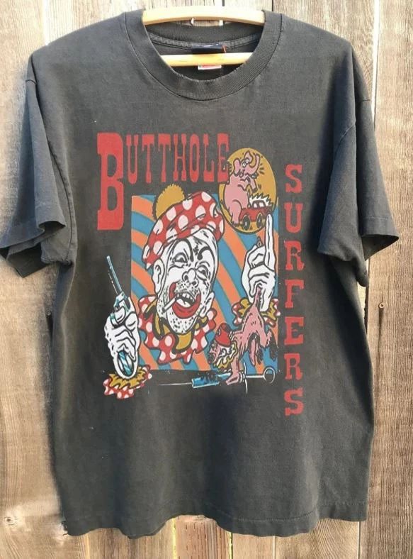 Vtg Butthole Surfers Band Rare Design Charcoal Unisex T shirt S-5XL KH17915