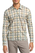 Good Man Brand On-Point Stretch Button-Up Shirt in Modern Twill Plaid, Size X-La