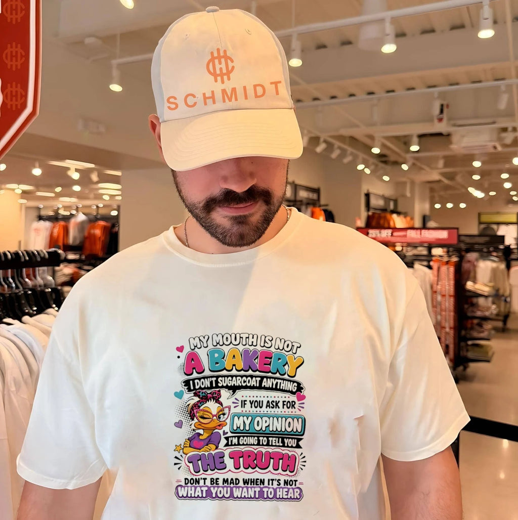 My mouth is not a bakery I don’t sugarcoat anything if you ask for my opinion cartoon duck shirt