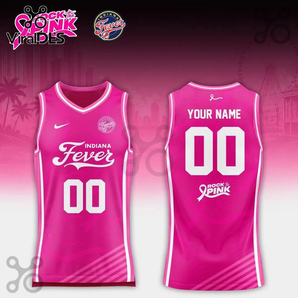 Indiana Fever Pink Breast Cancer Awareness Basketball Jersey