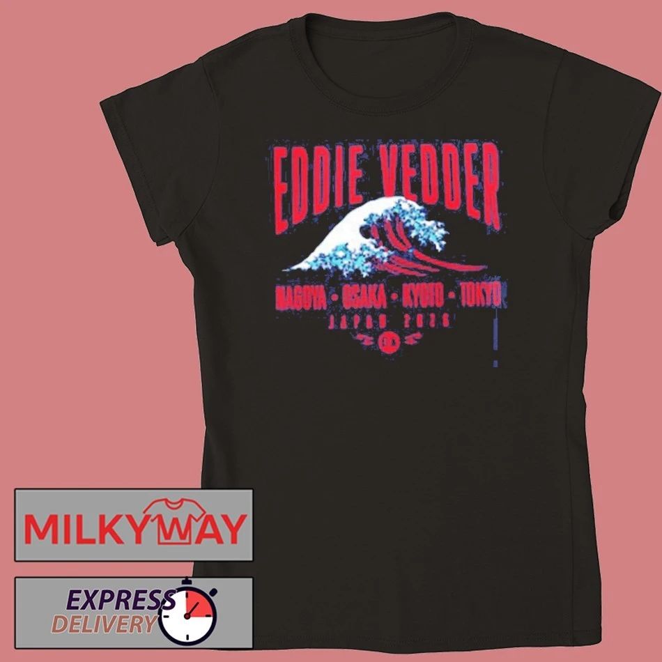 Eddie Vedder Japan 2026 Tour Merch Great Wave T-Shirt