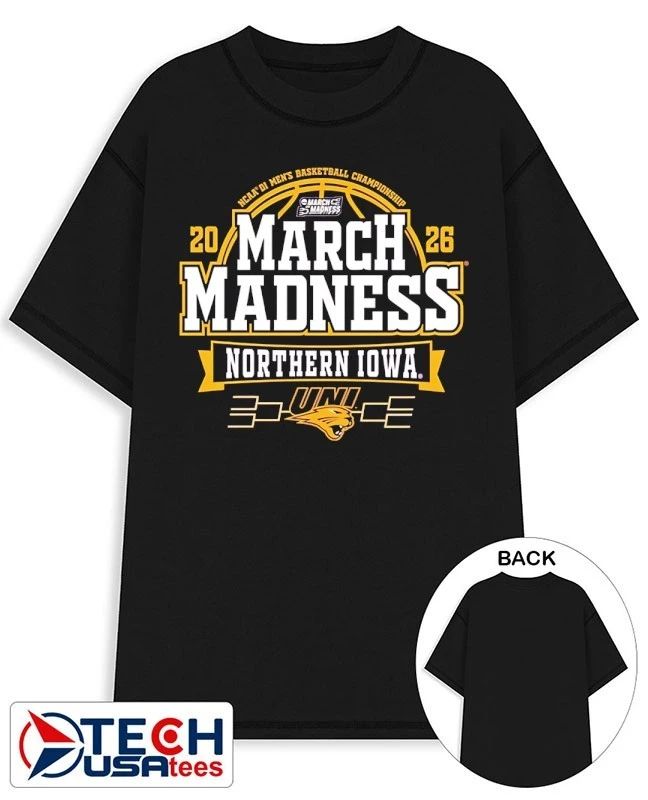 Northern Iowa Panthers 2026 NCAA Men’s Basketball March Madness Bound shirt