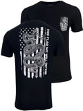 Howitzer Style Men's T-Shirt DEFEND FLAG Military Grunt MFG