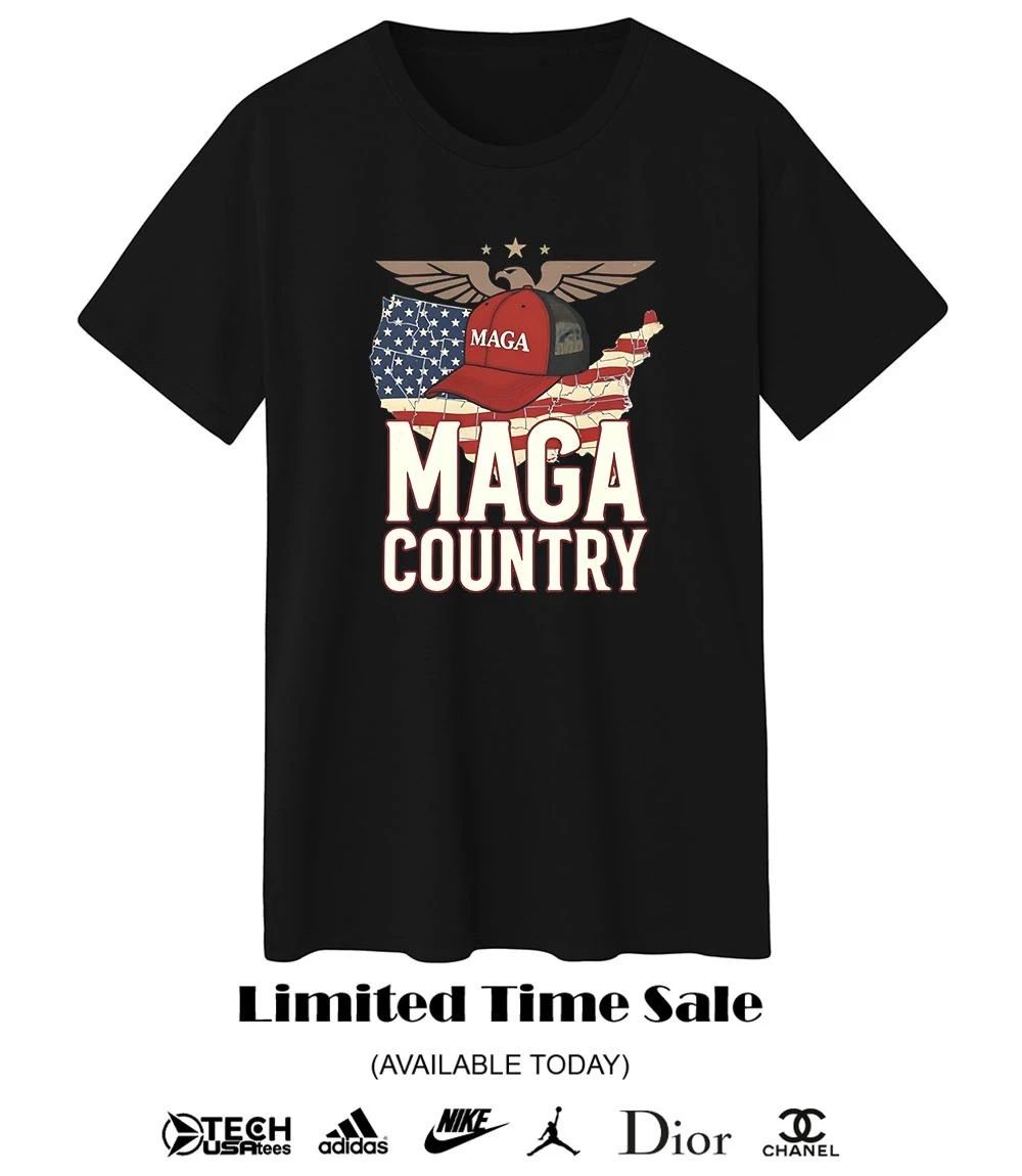 MAGA Country Patriotic American Map USA Flag shirt