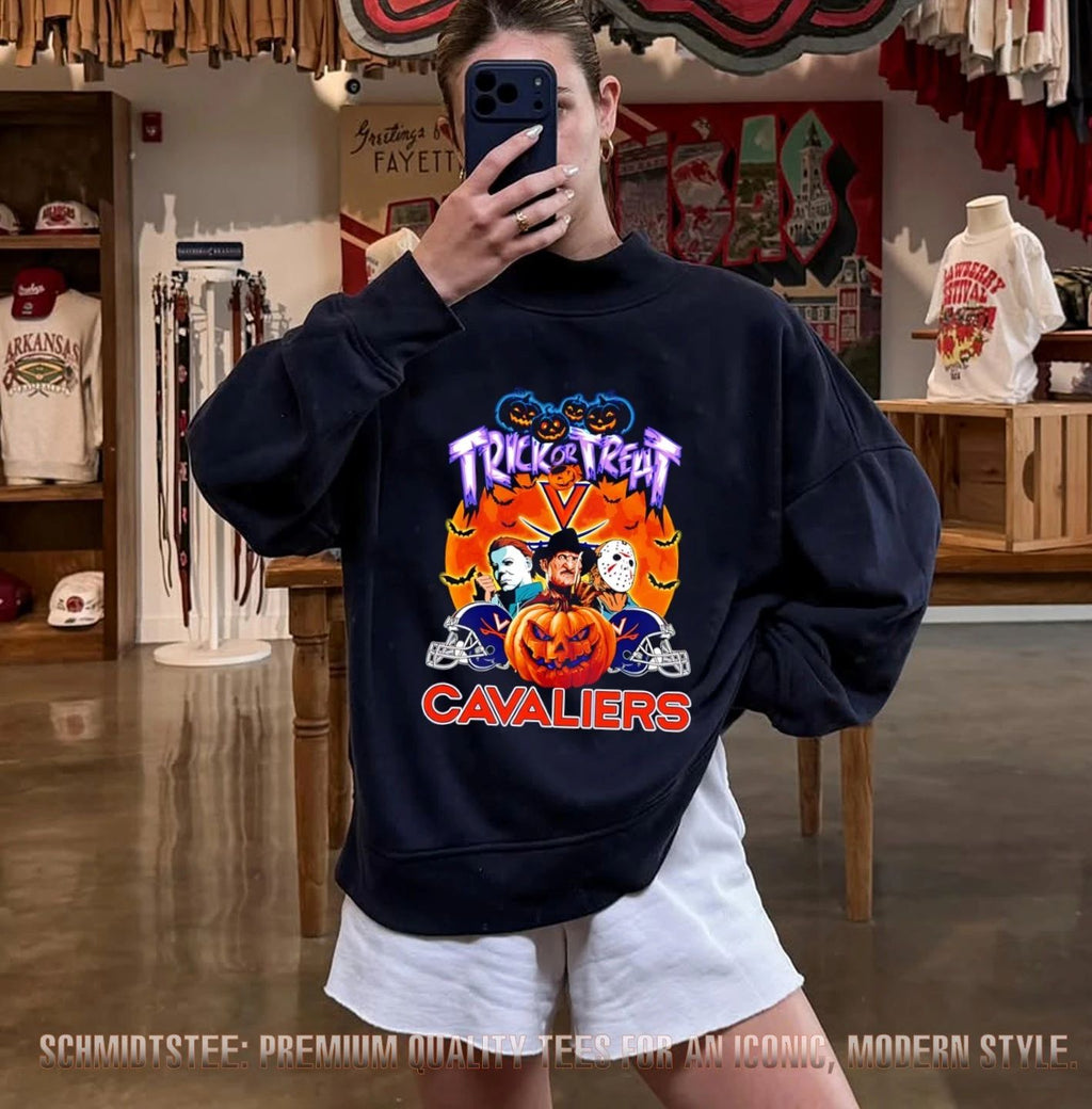 Virginia Cavaliers x Horror Characters Trick Or Treat Halloween 2026 shirt