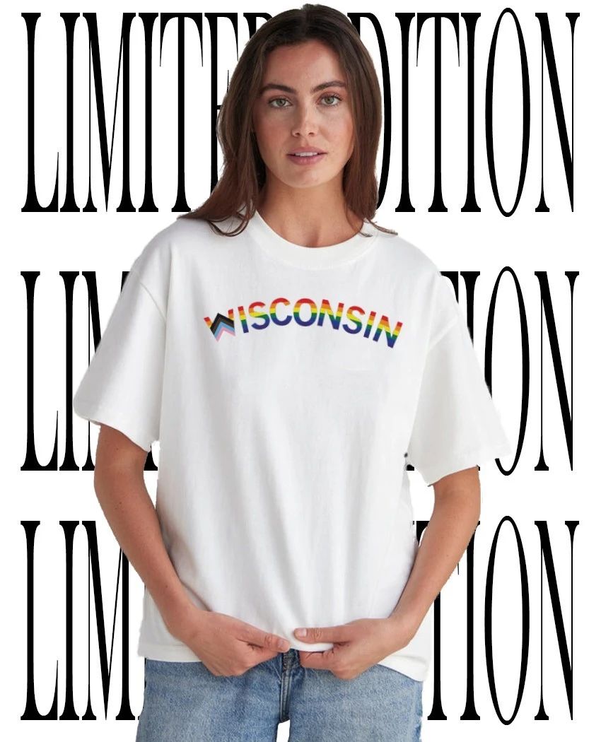 Wisconsin Progress Pride flag shirt