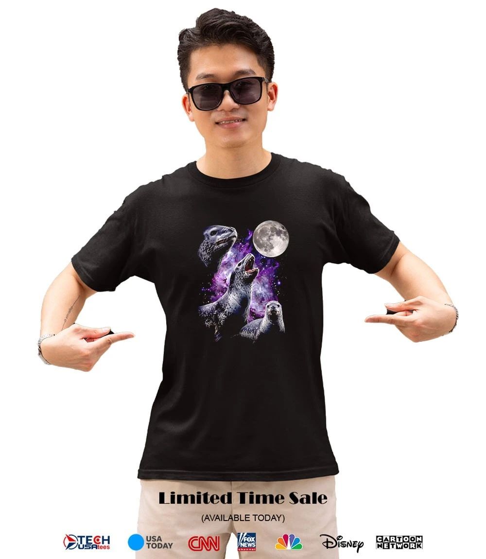 3 seals howling at the moon shirt