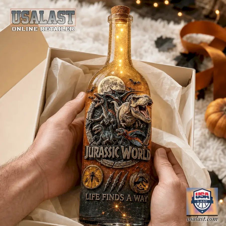 Jurassic World Halloween Edition Bottle Lamp