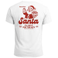 Mens Back Print Christmas Retro Santa Claus Fashion Street Style T-Shirt